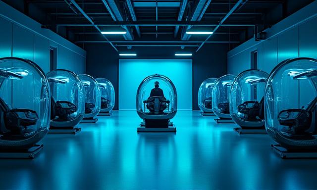 High tech VR astronaut training station